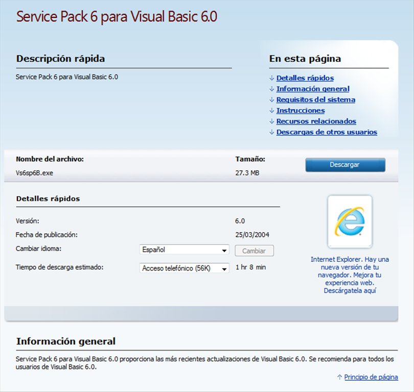 Microsoft visual basic 6.0 sp6